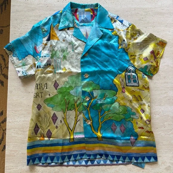 NWT Santiago collection silk top bottom set by Russ M
